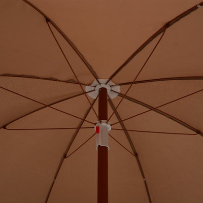 Garden Parasol with Steel Pole 180 cm Taupe