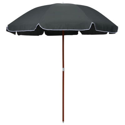 Garden Parasol with Steel Pole 240 cm Anthracite