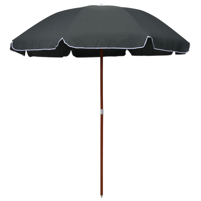 Garden Parasol with Steel Pole 240 cm Anthracite