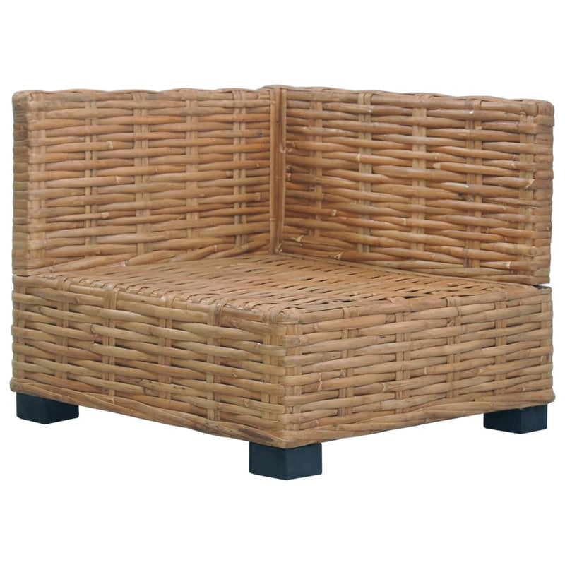 Corner Sofa with Cushions Natural Rattan