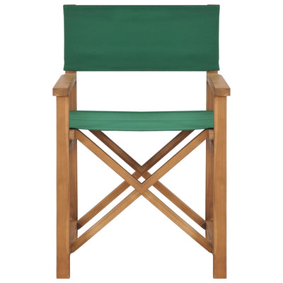 Director's Chair Solid Teak Wood Green