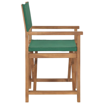 Director's Chair Solid Teak Wood Green