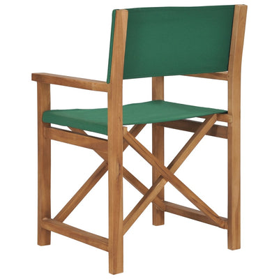 Director's Chair Solid Teak Wood Green