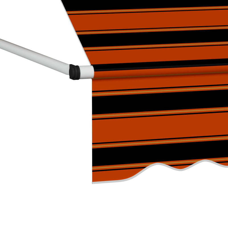 Manual Retractable Awning 300 cm Orange and Brown