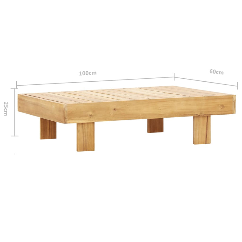 Coffee Table 100x60x25 cm Solid Acacia Wood