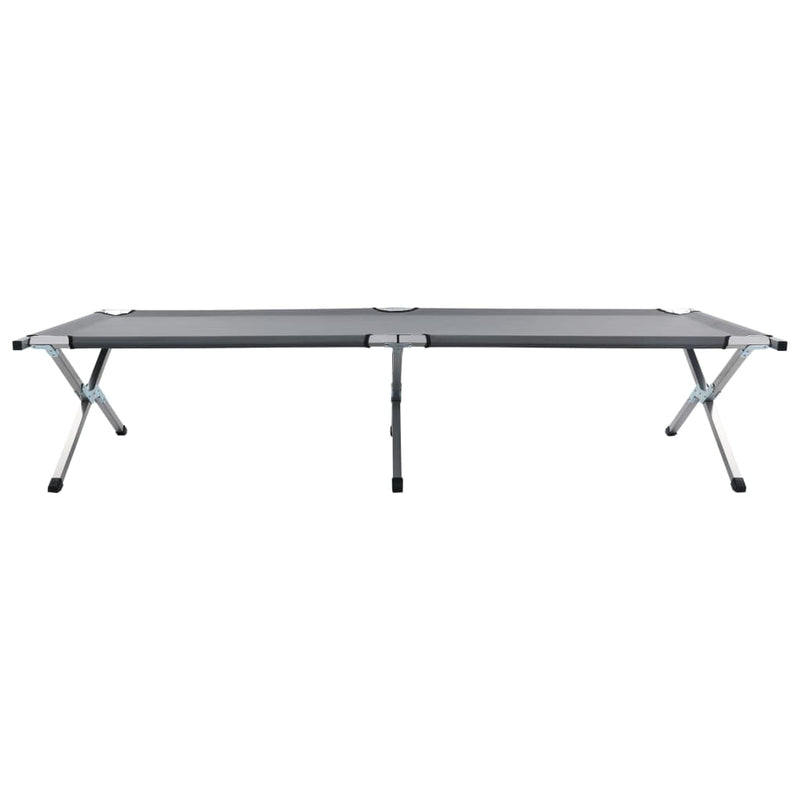 Camping Bed 210x80x48 cm XXL Grey