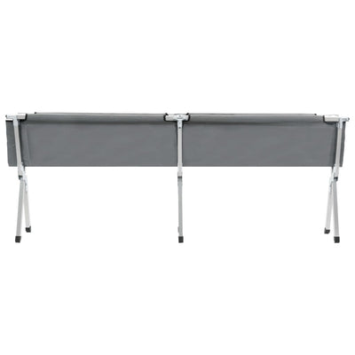 Camping Bed 210x80x48 cm XXL Grey