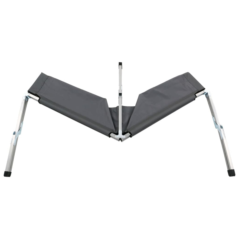 Camping Bed 210x80x48 cm XXL Grey