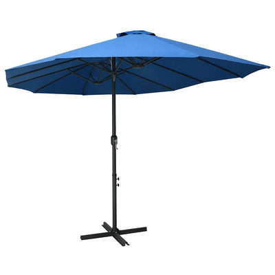 Garden Parasol with Aluminium Pole 460x270 cm Blue