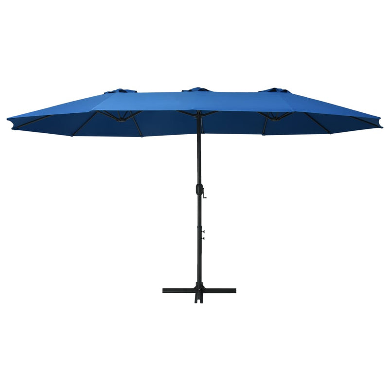 Garden Parasol with Aluminium Pole 460x270 cm Blue