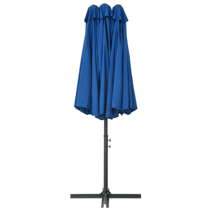 Garden Parasol with Aluminium Pole 460x270 cm Blue