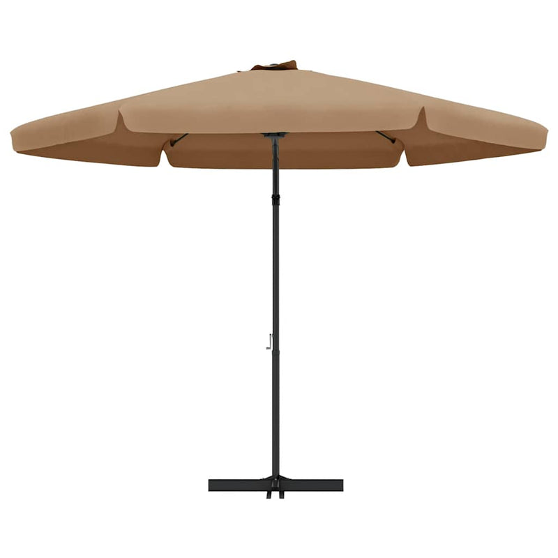 Garden Parasol with Steel Pole 300 cm Taupe