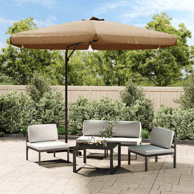 Garden Parasol with Steel Pole 300 cm Taupe