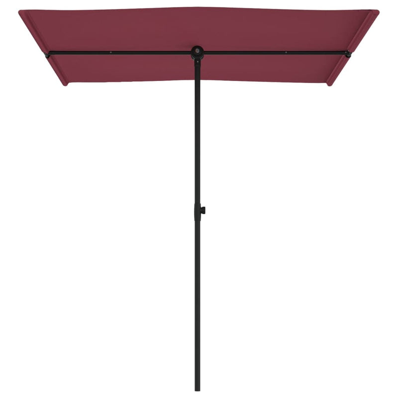 Garden Parasol with Aluminium Pole 180x110 cm Bordeaux Red