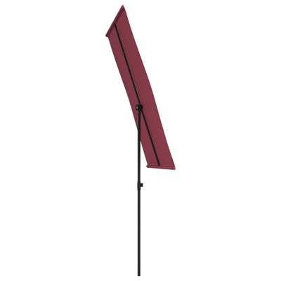 Garden Parasol with Aluminium Pole 180x110 cm Bordeaux Red