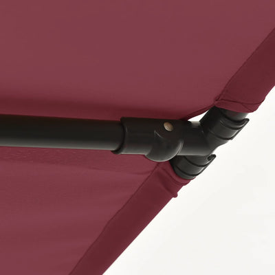 Garden Parasol with Aluminium Pole 180x110 cm Bordeaux Red