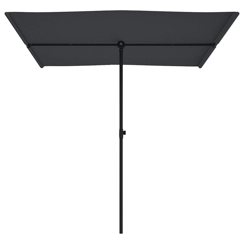 Garden Parasol with Aluminium Pole 2x1.5 m Black