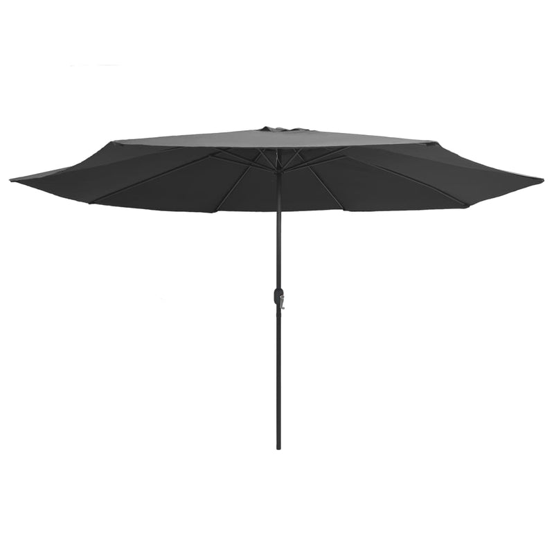 Garden Parasol with Metal Pole 390 cm Anthracite