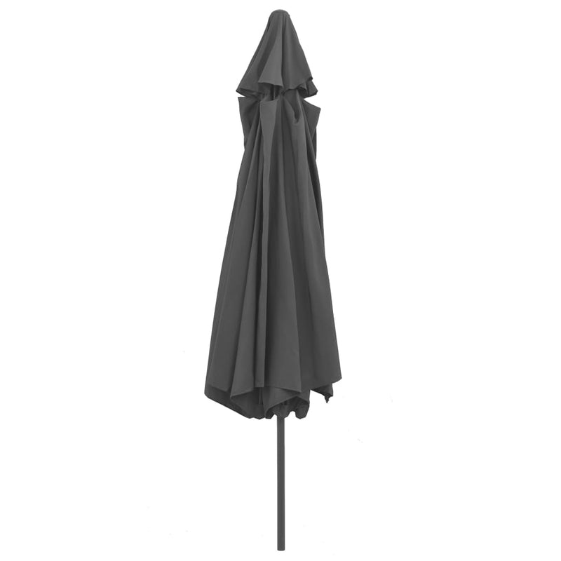 Garden Parasol with Metal Pole 390 cm Anthracite