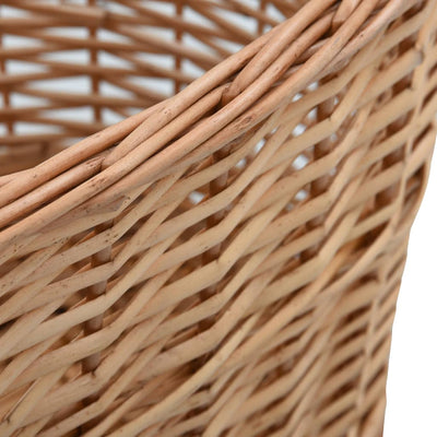 Firewood Basket with Carrying Handles 56x40x28 cm Natural Willow