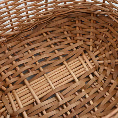 Firewood Basket with Carrying Handles 56x40x28 cm Natural Willow