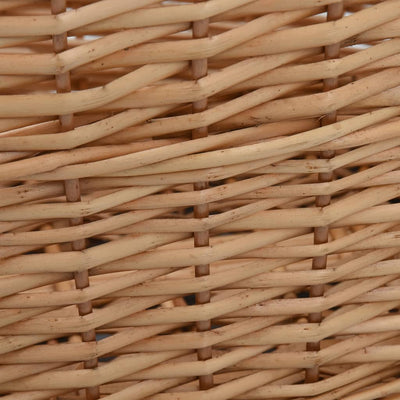 Firewood Basket with Carrying Handles 56x40x28 cm Natural Willow