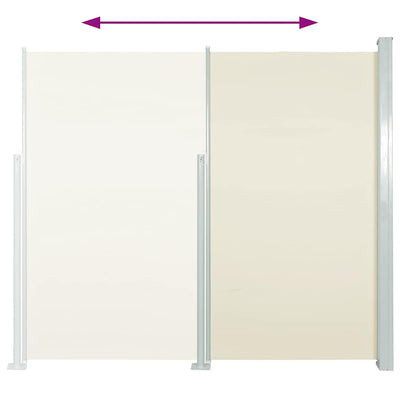 Patio Retractable Side Awning 170x300 cm Cream