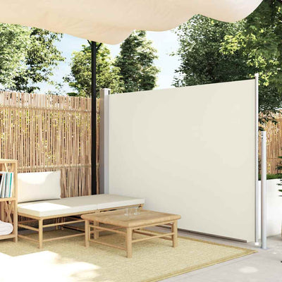 Patio Retractable Side Awning 170x300 cm Cream