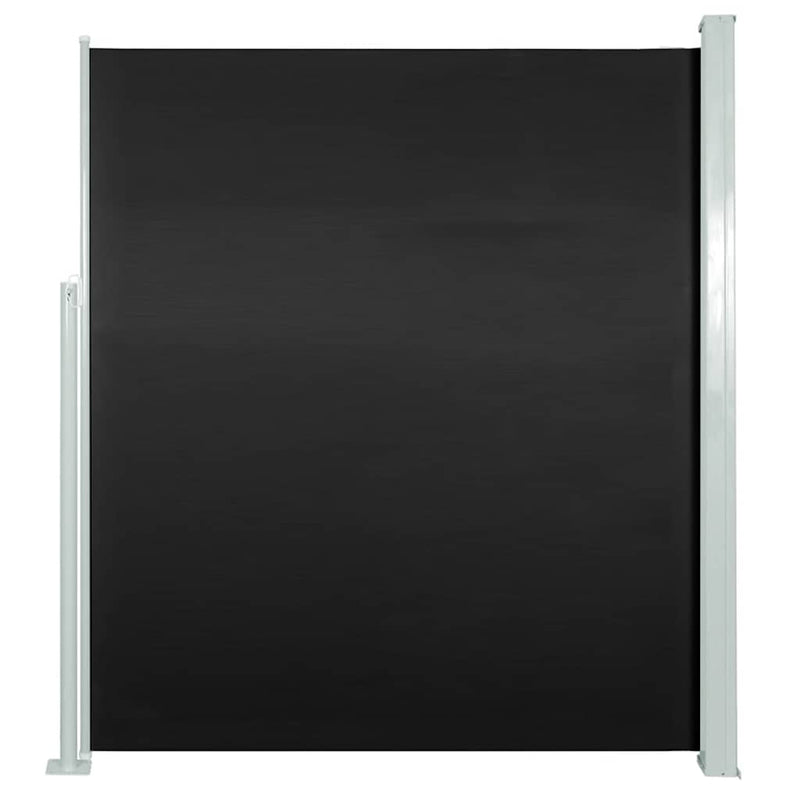 Patio Retractable Side Awning 100x500 cm Black