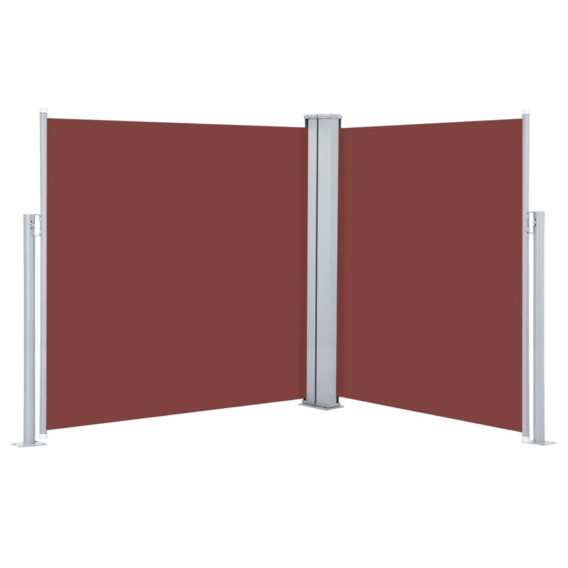 Retractable Side Awning Brown 140x600 cm