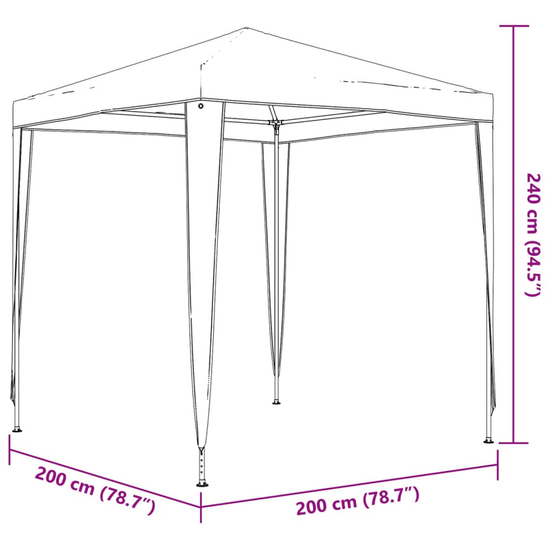 Professional Party Tent 2x2 m Green