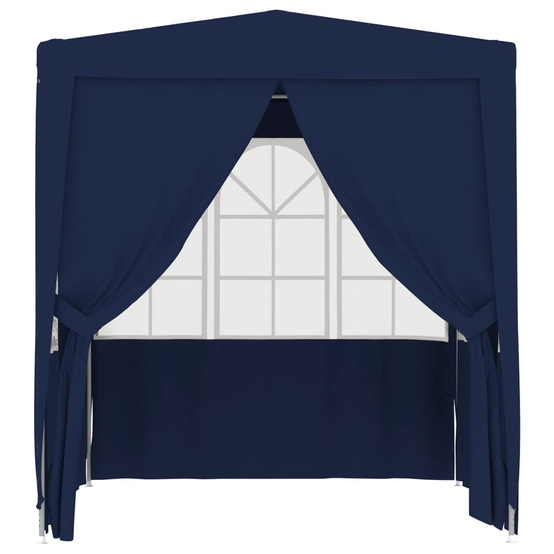 Professional Party Tent with Side Walls 2.5x2.5 m Blue 90 g/m²