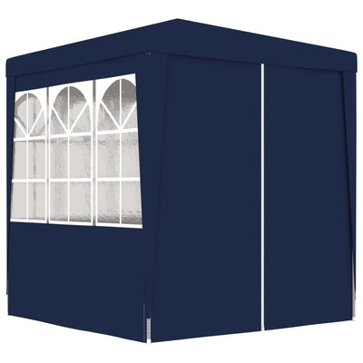 Professional Party Tent with Side Walls 2.5x2.5 m Blue 90 g/m²