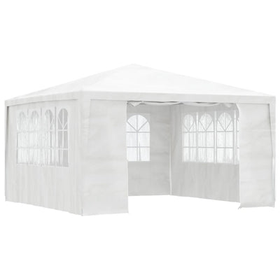 Professional Party Tent with Side Walls 4x4 m White 90 g/m²