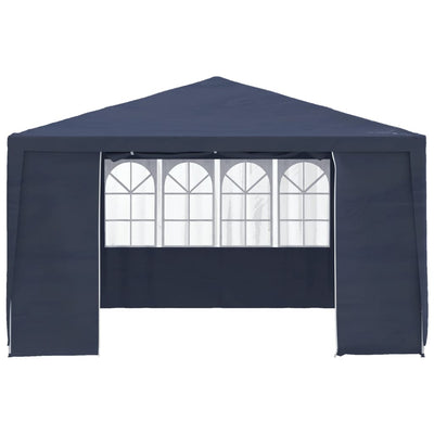 Professional Party Tent with Side Walls 4x4 m Blue 90 g/m²