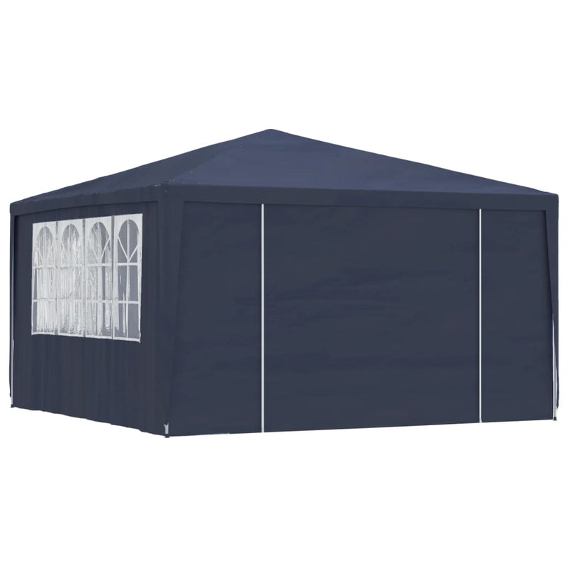 Professional Party Tent with Side Walls 4x4 m Blue 90 g/m²