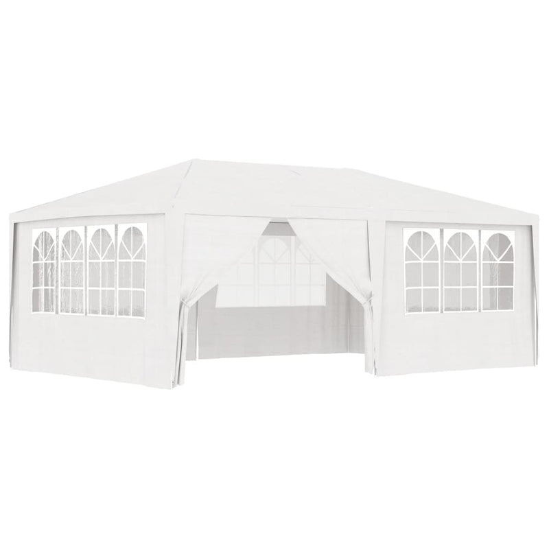 Professional Party Tent with Side Walls 4x6 m White 90 g/m²