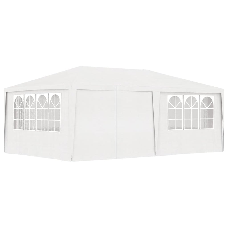 Professional Party Tent with Side Walls 4x6 m White 90 g/m²