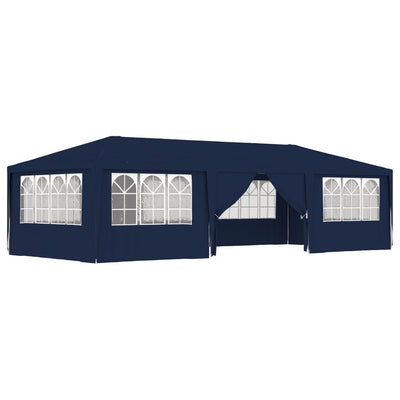 Professional Party Tent with Side Walls 4x9 m Blue 90 g/m²