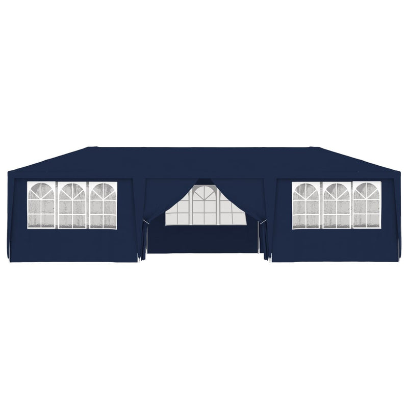 Professional Party Tent with Side Walls 4x9 m Blue 90 g/m²