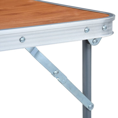 Foldable Camping Table with Metal Frame 80x60 cm