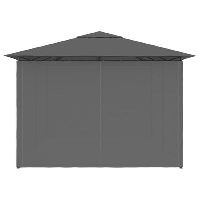 Garden Marquee with Curtains 4x3 m Anthracite