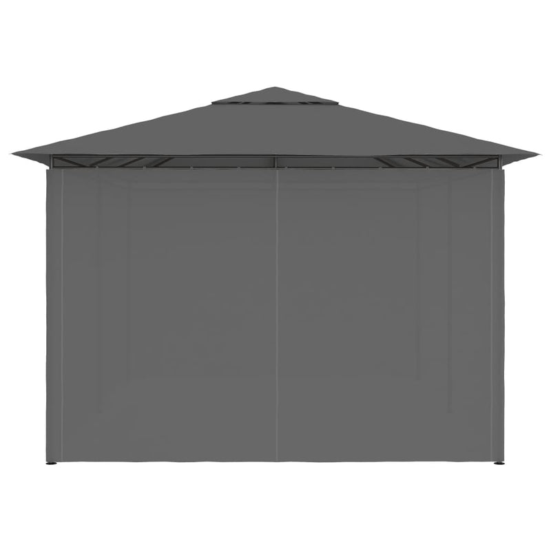 Garden Marquee with Curtains 4x3 m Anthracite