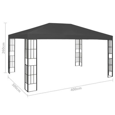 Gazebo 3x4 m Anthracite