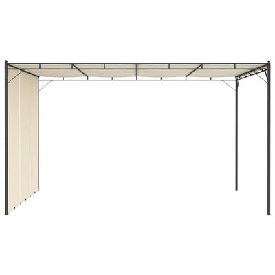 Garden Gazebo with Side Curtain 4x3x2.25 m Cream