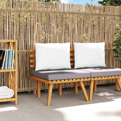 Garden Chair with Cushions Solid Acacia Wood