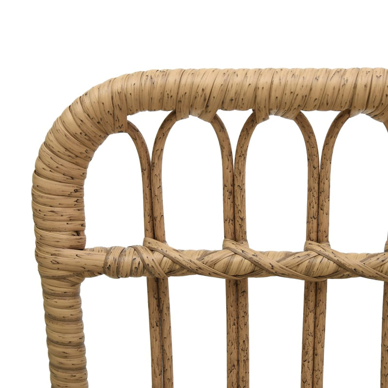 Garden Chair Poly Rattan Light Brown