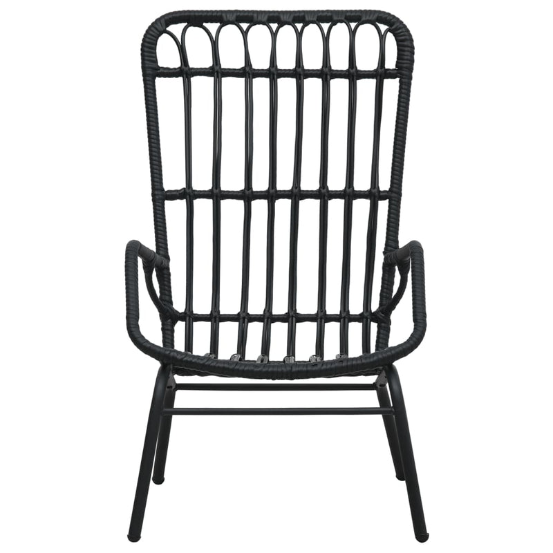 Garden Chair Poly Rattan Black