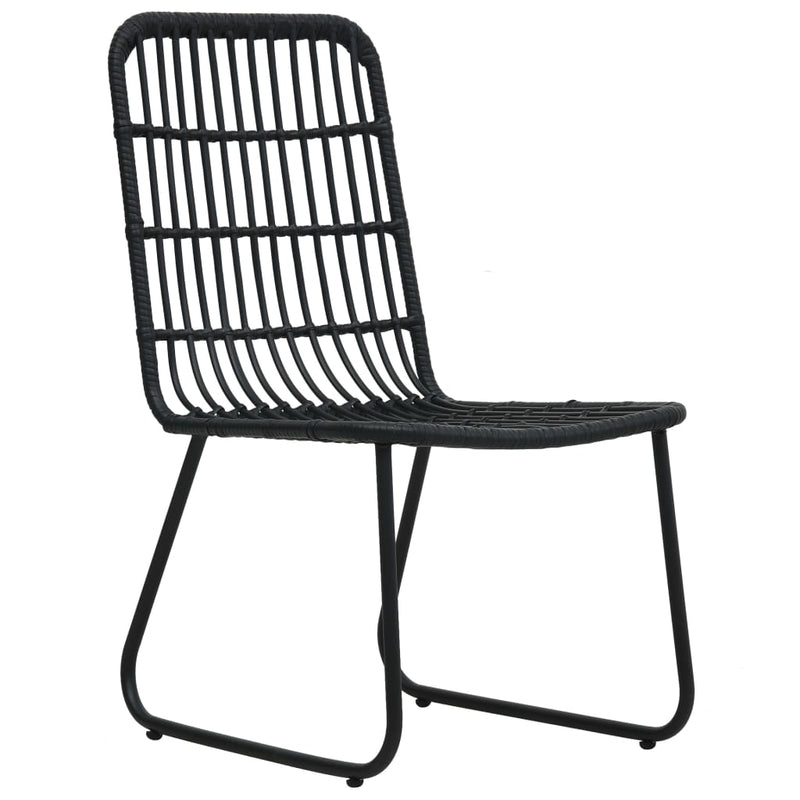 3 Piece Bistro Set Poly Rattan Black