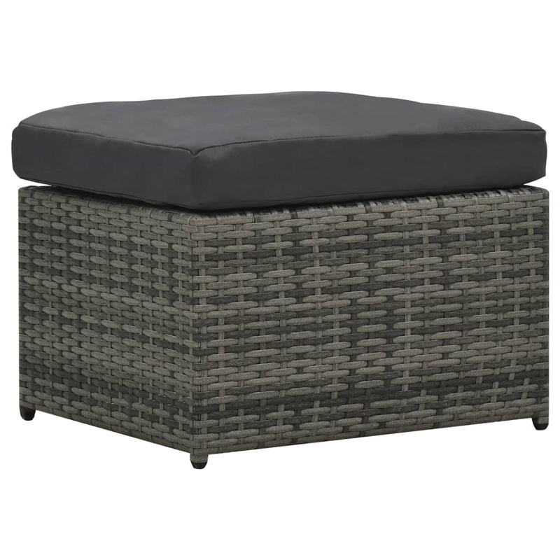 4 Piece Garden Lounge Set with Cushions Poly Rattan Anthracite